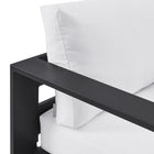 Modway - Tahoe Terrasse extérieure Aluminium revêtu en poudre Fauteuil pivotant - Gris/blanc-8