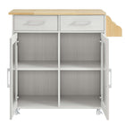 Modway Cuisine Kitchen Cart - White Natural-8