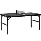 Soozier Mini Folding Table Tennis Table with Aluminium Frame-Composed of two halves, each can be used separately
