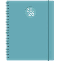 Socadis W. Maxwell 2026 Kibo Daily Planner - 8.5" x 11" - Blue - Bilingual-January to December 2026
