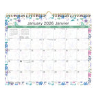 Blueline - 2026 Calendrier mural mensuel - 15 po x 12 po - Wildflowers - Bilingue-12 mois: janvier 2026 à décembre 2026