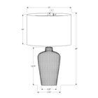Monarch Specialties 24" H Contemporary Table Lamp - Black Ceramic / Black Shade-With a 6ft long black cord, this versatile lamp can be set on an end or side table in your living room or home office, or on your bedside table as a contemporary decorative lighting option