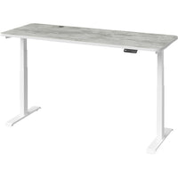 MotionGrey - Bureau assis-debout électrique à double moteur, réglable en hauteur, 165 po de largeur - Cadre blanc-MotionGrey Bureau assis-debout électrique réglable en hauteur à double moteur allemand pour ordinateur et bureau - Cadre noir avec plateau (165 cm x 60 cm x 2,5 cm)
