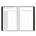 Blueline Daily/Monthly Academic Planner - August to July - Soft Cover - 8" H x 5" W - Black - Bilingual-Julian dates