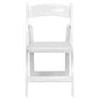 Flash Furniture HERCULES Series White Wood Folding Chair with Vinyl Padded Seat-White Vinyl Padded Upholstered Seat