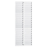 Pyramid Time Systems Time Card Rack - 40 Pockets - Plastic - Light Gray-Card Orientation: Wide Side Up