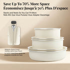 Gotham Steel Ceramic and Aluminum Non-Stick Cookware 18-Piece Set with Detachable Handles - Cream-Superior nonstick ceramic coating: enjoy healthy cooking with less oil thanks to the ultra-durable, eco-friendly ceramic coating, food releases effortlessly from the surface, making cleanup a breeze and maintaining the cookware's pristine appearance