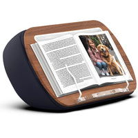 ShoppingAll Lap Desk Beanbag Book Holder Cushion Pillow Stand - Grey-Perfectly Sized for Convenience: Measuring 16.9” x 10.8” x 3.5”, this book stand accommodates various laptops, tablets, and books. Be sure to check the dimensions for device compatibility.