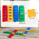 Qaba Kids Balance Beam with Non-Slip Foot Pads - Multicoloured - Set of 12-A wonderful exercise gift, suitable for kids' active play 