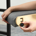 HOMCOM Ergonomic Rocking Wood Kneeling Chair for Improved Posture - Grey-Simple and quick assembly