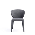 Manhattan Comfort Conrad 20.47" Mid-Century Modern Woven Tweed Upholstered Dining Chair - Grey - Set of 4-Refined Stitching with Contoured Back