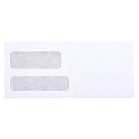 SupremeX Double Stacked Window Envelopes - #9 - Open Side - 24lb White Wove - Security Artline - 3-7/8" x 8-7/8" - Box of 500-#9 Double Window Envelopes