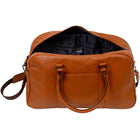 CHAMPS Onyx Collection Leather Duffle Bag - Brown-2 Carry handles