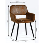 Homy Casa Office Visitor Chairs - Suede Brown Fabric - 2 Pack-Item Dimensions: 22.05"L x 20.87"W x 30.16"H, supports 250 lbs.