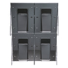 Deflecto Stand-Tall Pre-Assembled Wall Systems - 4 Compartments - Magazine Size - Clear-Clear Polycarbonate