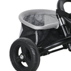 Qaba - Tricycle 6 en 1 pour tout-petits 1-5 ans avec poignée parentale - gris-Dimensions : 40,2 po L x 19,3 po l x 40,2 po H (102L x 49l x 102H cm) 