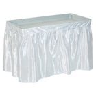 Work Smart Folding Beverage Ice Cooler Table-Tapered basin design and drain hose