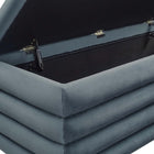 Modway Mezzo Upholstered Performance Velvet Storage Bench - Cadet Blue-9