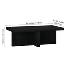 Hudson&Canal Boden 44"W Rectangular Coffee Table - Black Grain-9