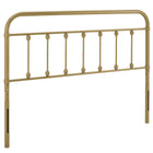 Modway Sage Metal King Headboard - Gold-Height Adjustable