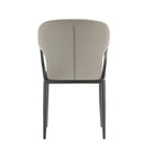 Manhattan Comfort Kirsten 20.5" Modern Leatherette Upholstered Dining Chair - Light Grey - Set of 2-Delivered to you Fully Assembled! No Assembly Required