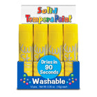 Kwik Stix Solid Tempera Paint Sticks - Yellow - 12/Pack - 2 Pack-The fast, 90 second dry time formula you love