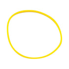 JAM Paper Colourful Rubber Bands - Size 33 - Yellow - 100 Pack-Size: 33 (3 1/2 x 1/8 inches) | Made from a combination of high quality 100% synthetic rubber and elastic