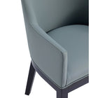 Manhattan Comfort - Fauteuil de salle à manger moderne Gansevoort 57 cm en similicuir avec accoudoirs - Étain-10