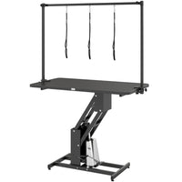 PawHut 43" Hydraulic Dog Grooming Table-Effortless hydraulic height adjustment from 22.8" -38.6" (58-98 cm)
