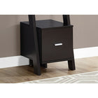 Monarch Specialties - 2765 69 po H Etagere - Espresso En Coin/Tiroir De Rangement-De style contemporain fini espresso avec poignée en métal argenté