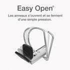 Cardinal® - Reliure autoportante blanche, 2 po, anneaux inclinés en D- Commentaires favorables sur la facilité d'utilisation de la Fondation de l'arthrite  