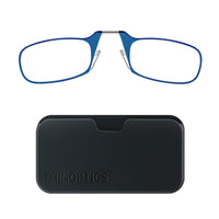 ThinOptics Reader with Universal Black Pod - 1.0 - Blue-The advanced polycarbonate lenses are imbued with a mild yellow filter to mitigate harmful blue light emitted from computers phones and tablets