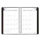 Blueline Daily/Monthly Academic Planner - August to July - Soft Cover - 8" H x 5" W - Black - English-Ruled day per page