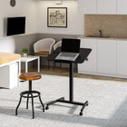 Seville Classics 25.6" W airLIFT Pneumatic Tilting Mobile Desk Cart - Black-10