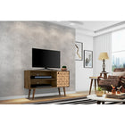 Manhattan Comfort Liberty 42.52" TV Stand, Rustic Brown/3D Brown (212BMC97)-Upon Assembly, Measures: 42.52 in. Length, 25.8 in. Height, 14.17 in Depth.