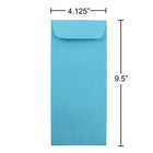 JAM Paper - Enveloppes n° 10 officielles, 4 1/8 x 9 1/2 po, recyclées Brite Hue bleu, paq./100 (15880g)-Ouverture : Extrémité ouverte