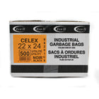 Eco II Garbage Bags - 22" x24" - Regular - Black - 500 Pack-22" x 24"