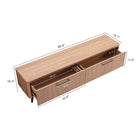 Manhattan Comfort Jodie 68.9" Mid-Century Modern TV Stand - Maple-Includes 2 Fluted Storage Drawers 