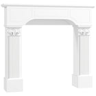 HOMCOM Baroque Fireplace Mantel Surround with Ionic Leg - White-Baroque-style frame with Ionic legs enhances room aesthetics 