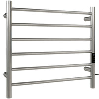 HOMCOM Towel Warmer - Stainless Steel Smart WiFi Heated Towel Rack - Silver-Smart WIFI control allows remote operation via touchscreen or Tuya app