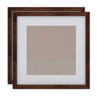Decent Living - Cadres photo en bois massif - Couleur noyer - 16x16pouce - Paquet de 2-Bois massif 100 % naturel (Okan/Teck)