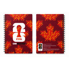 FIFA WORLD CUP 2026 - Cahier à spirale à couverture rigide - Format A5 (148 mm x 216 mm) - Impression monochrome - Lot de 24-Carnet à spirale à couverture rigide