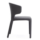 Manhattan Comfort - Lot de 2 chaises de salle à manger Conrad 52 cm style mid-century modern, revêtement en similicuir gris-Hauteur d’assise : 44 cm