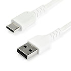 StarTech 6.6 ft. USB 2.0 to USB-C Cable, White-Charge devices using a USB 2.0 to USB C cable built to withstand your daily routine