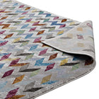 Modway Gemma Chevron Mosaic Area Rug - 5 ft W x 8 ft L - Multicolored-High Density / Machine-Woven