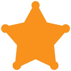 JAM Paper Standard Label Rolls - Sherrif Star - 2 3/4 x 2 3/4 - Neon Orange - 125 Labels/Roll-Size: Sherrif Star ( 2 3/4 x 2 3/4 Inches ) | Printer friendly labels are easy to create and customize.