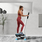 Soozier Stepper Exercise Machine with Handlebar - White & Blue-LCD monitor shows time, step count, and calories burned