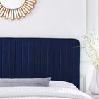 Modway Milenna Channel Tufted Performance Velvet King/California King Headboard - Navy-Dense Foam Padding