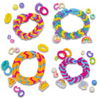Rainbow Loom Fluff Band Bracelet Kit - 600 Bands - 16 Charms - 25 Beads-5