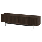 Hudson&Canal Whitman TV Stand for TV's up to 75" - Alder Brown-The top has a weight capacity of 75lbs, inside storage area can hold 45 lbs in each section